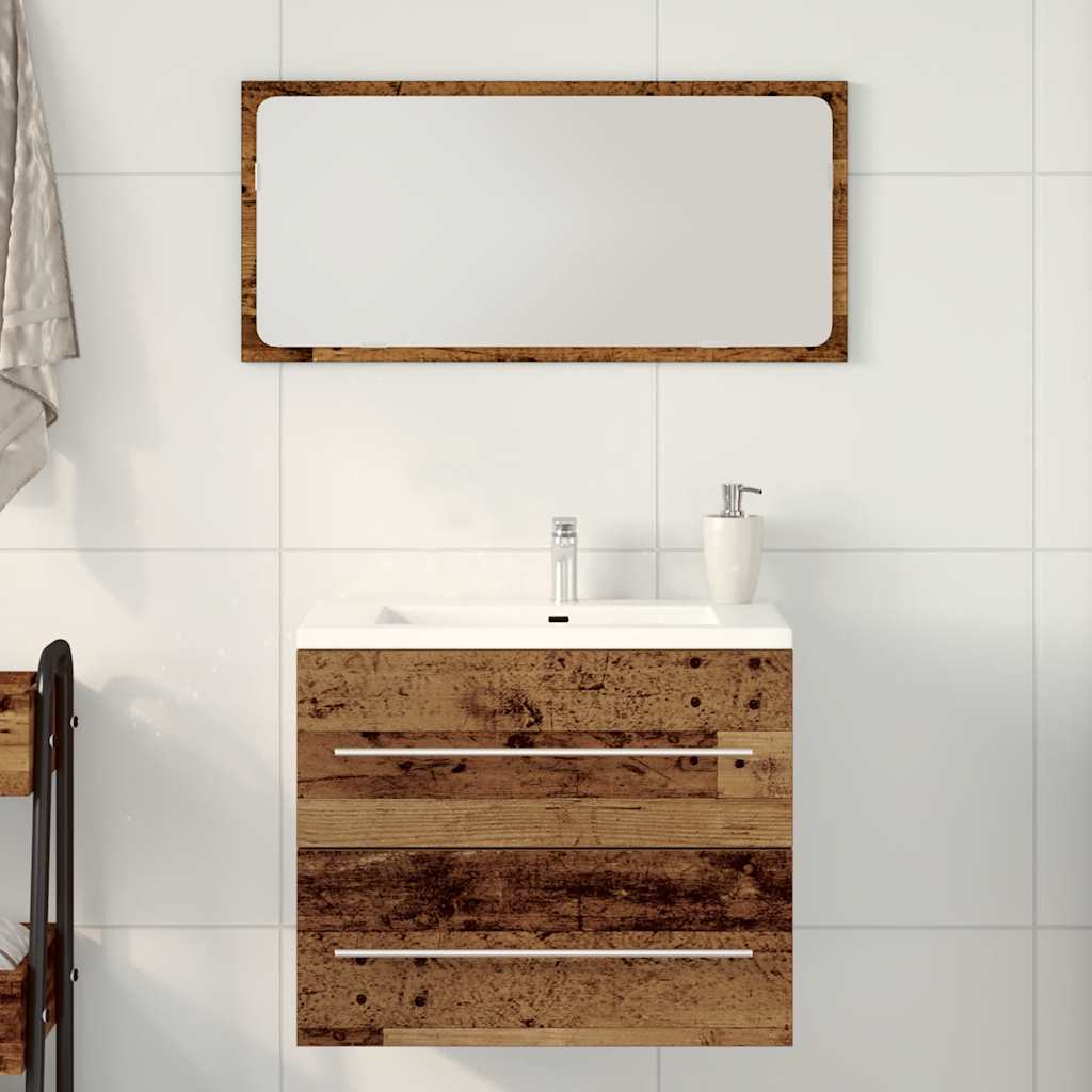 Bathroom Sink Cabinet Old Wood 60x38.5x48 cm Engineered Wood - Decor Base