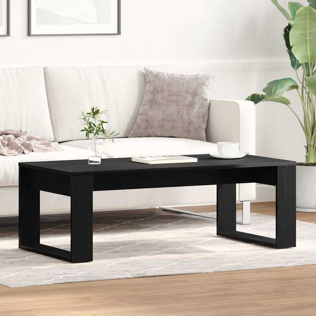 Black Oak Coffee Table 102x50x35 cm Made of Engineered Wood - Sid & Sam