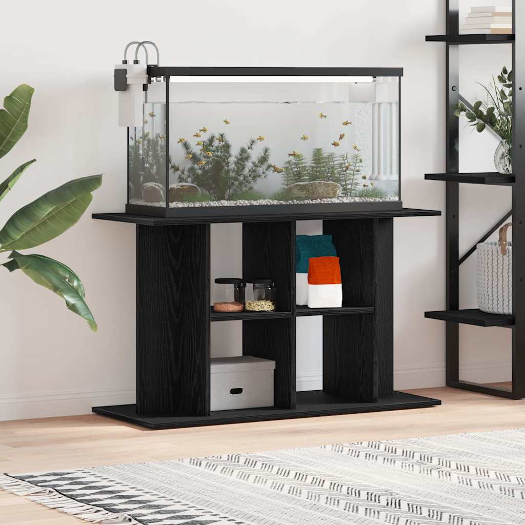 Aquarium Stand Black Oak 100x40x60 cm Engineered Wood - Direct Imports