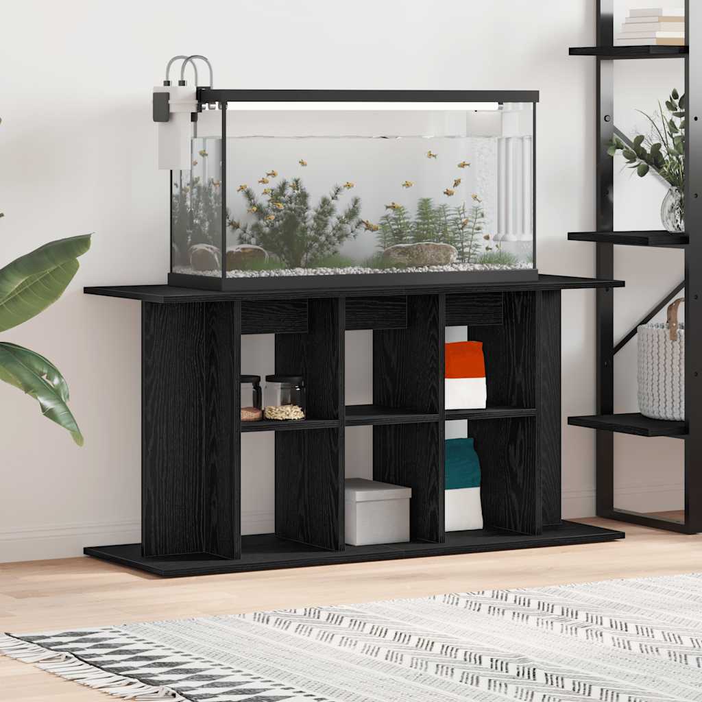 Aquarium Stand Black Oak 120x40x60 cm Engineered Wood - Direct Imports