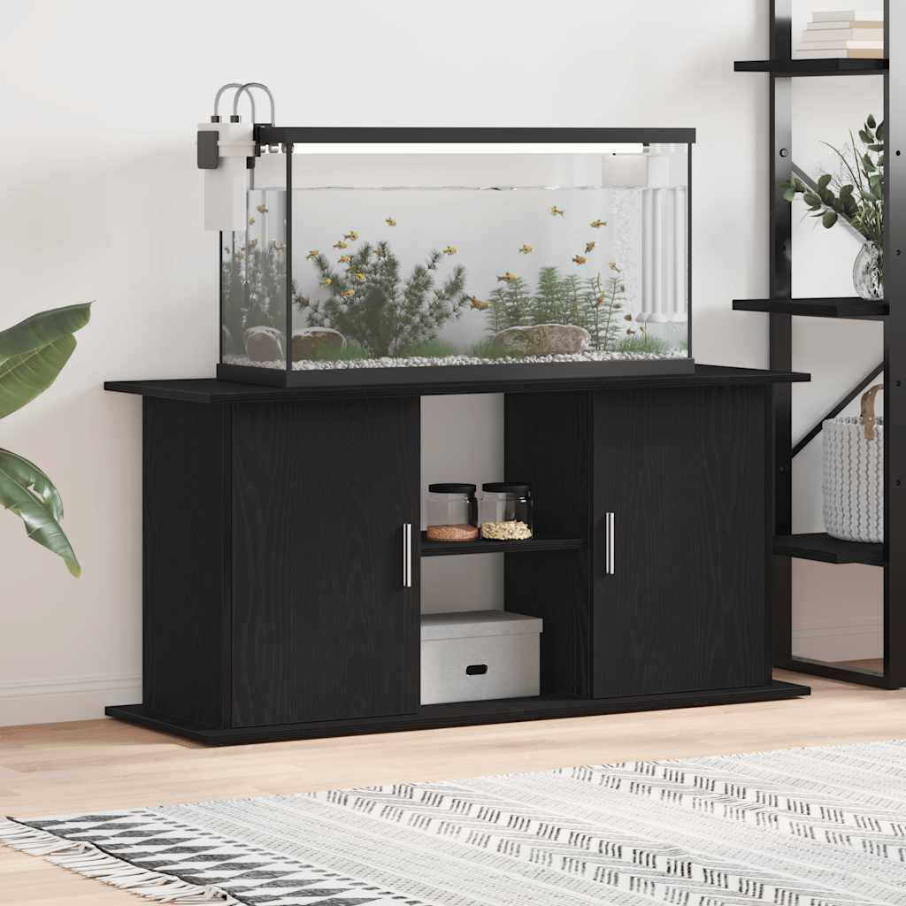 Aquarium Stand Black Oak 121x41x58 cm Engineered Wood - Direct Imports