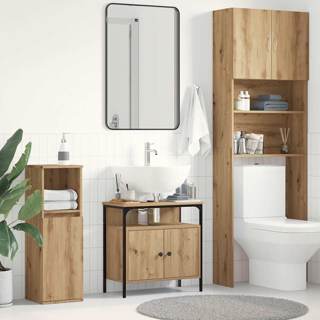 Bathroom Sink Cabinet Artisan Oak 60x30x60 cm Engineered Wood - Decor Base