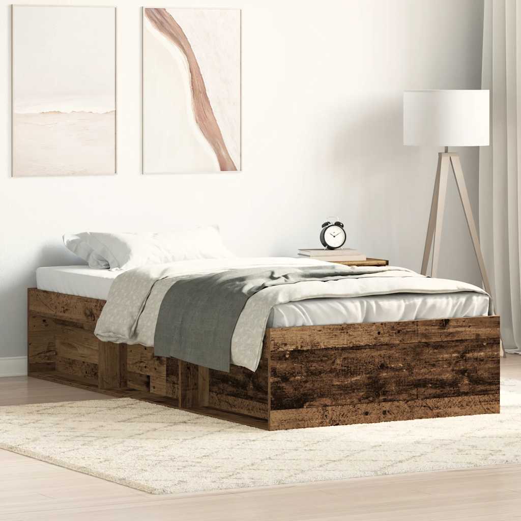 Bedframe Old Wood 90x200cm Engineered Wood - Design Hut