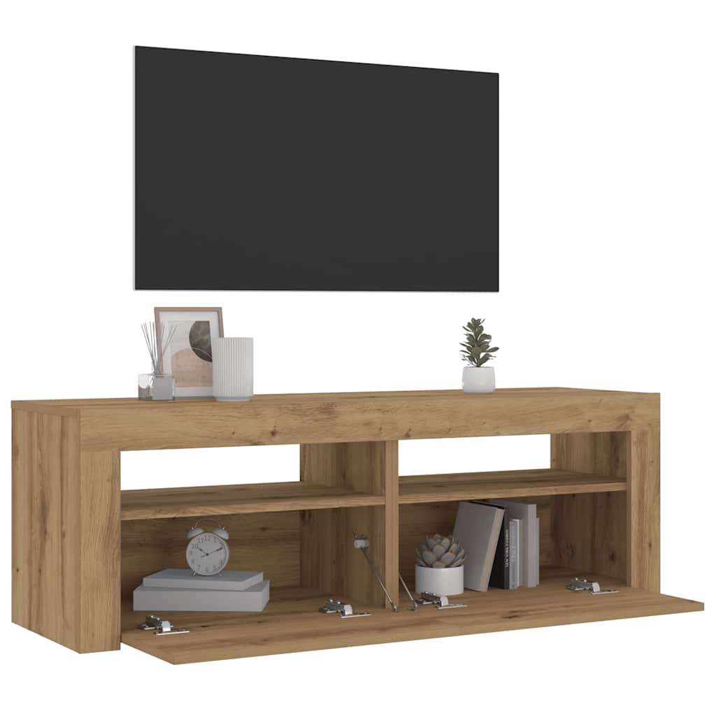 Bedside Cabinets 2 pcs with LEDs Artisan Oak 60x35x40 cm - R and M Furniture