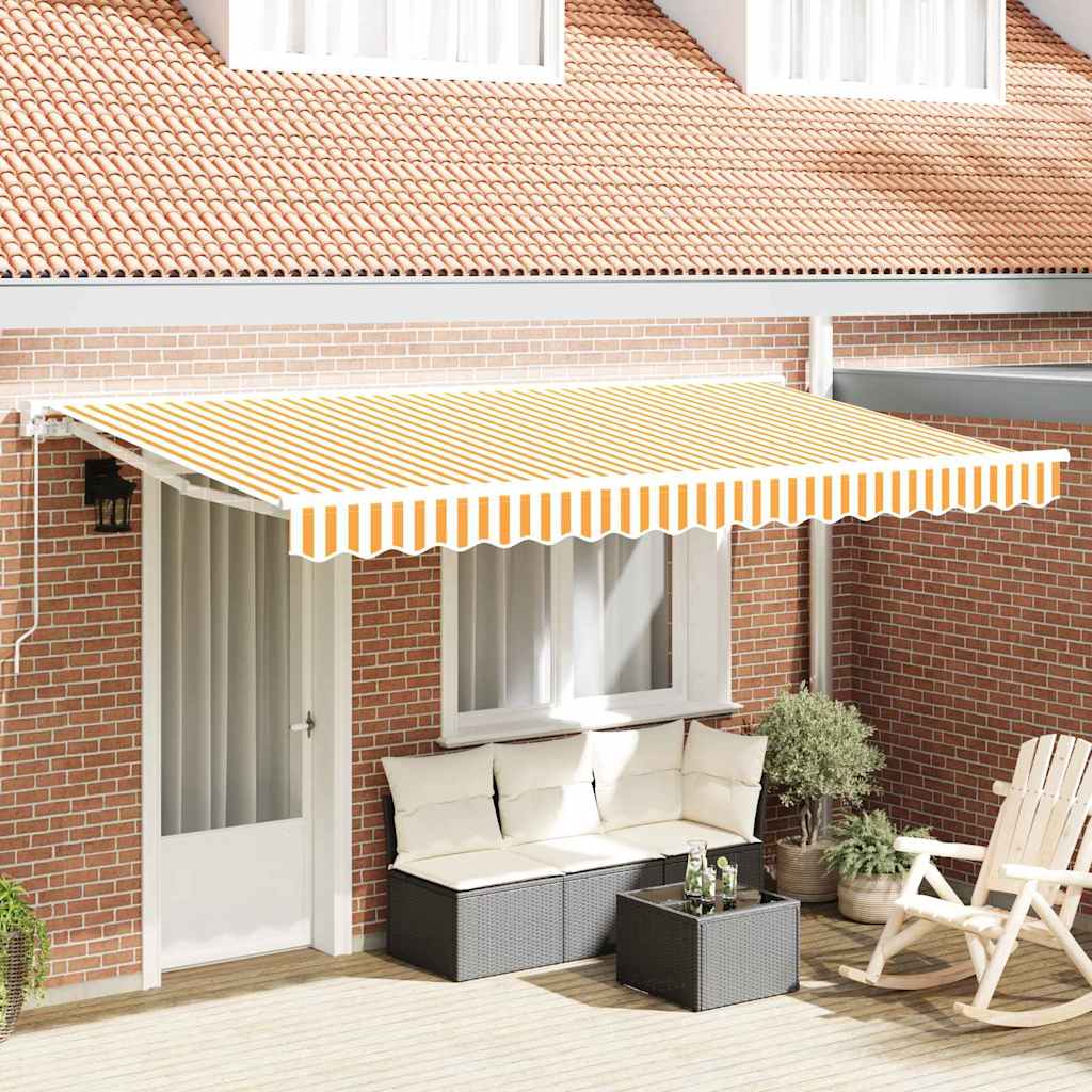 Awning Replacement Fabric for 4x2 m Frame Yellow and White - Charlotte Dunes