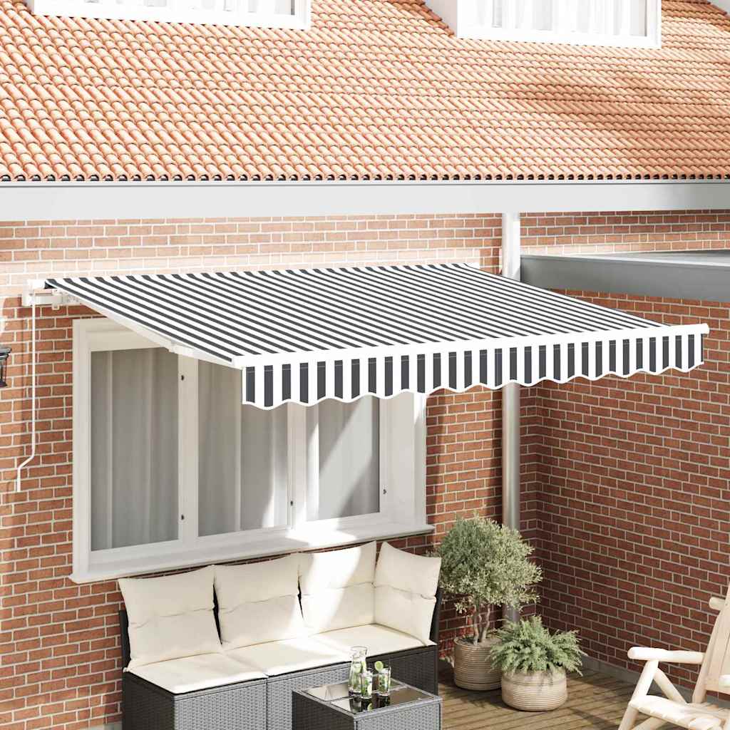 Awning Replacement Fabric for 2.5x2 m Frame in Anthracite and White - Millennium Furniture