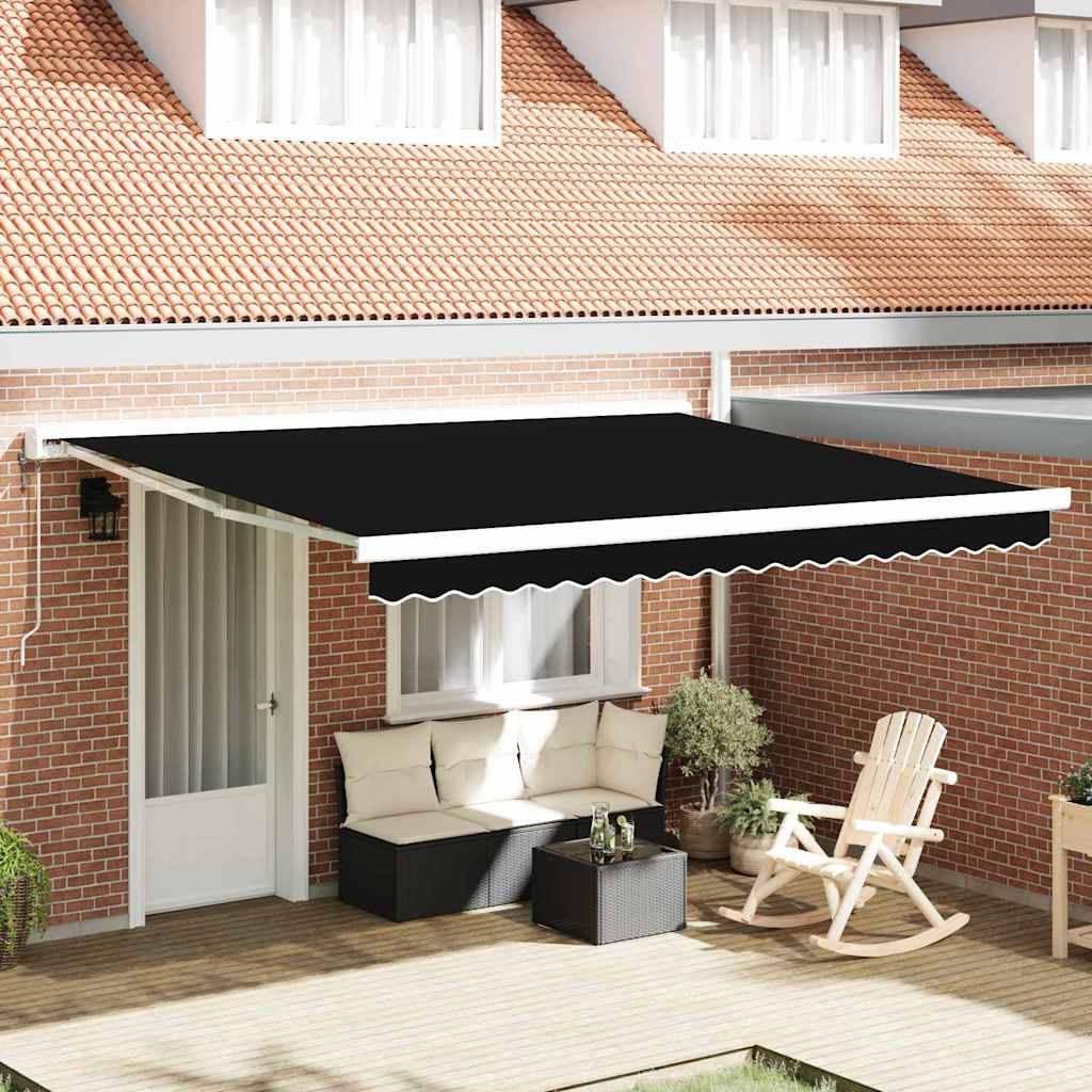 Awning Replacement Fabric for 4x3.5 m Frame Black - Merlin Deals