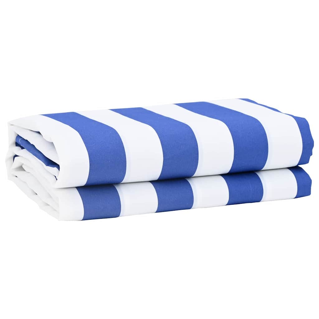 Awning Replacement Fabric Blue and White 10x1.6 m - Design Hut