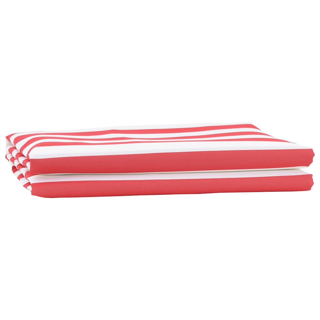 Awning Replacement Fabric Red and White 10x1.6 m - Direct Imports