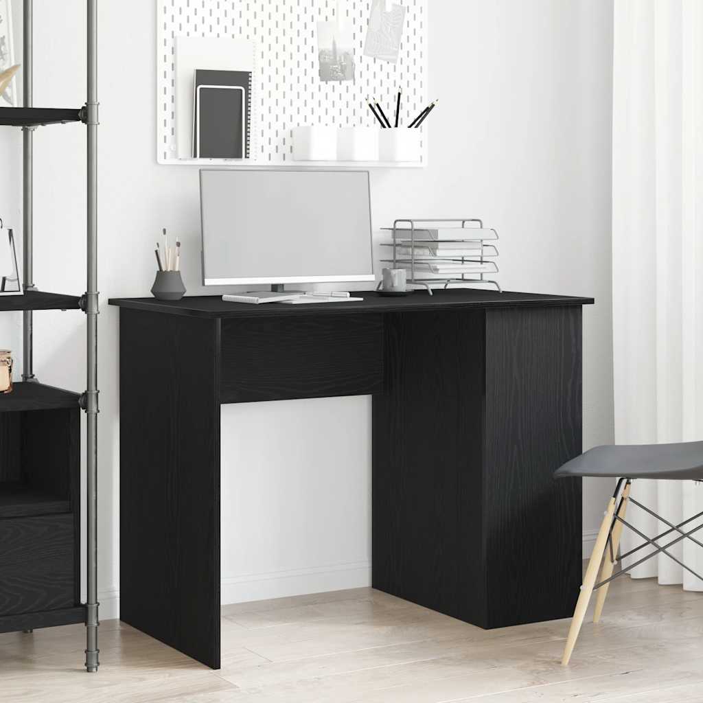 Desk Black Oak 100x55x75 cm Engineered Wood - Millennium Furniture