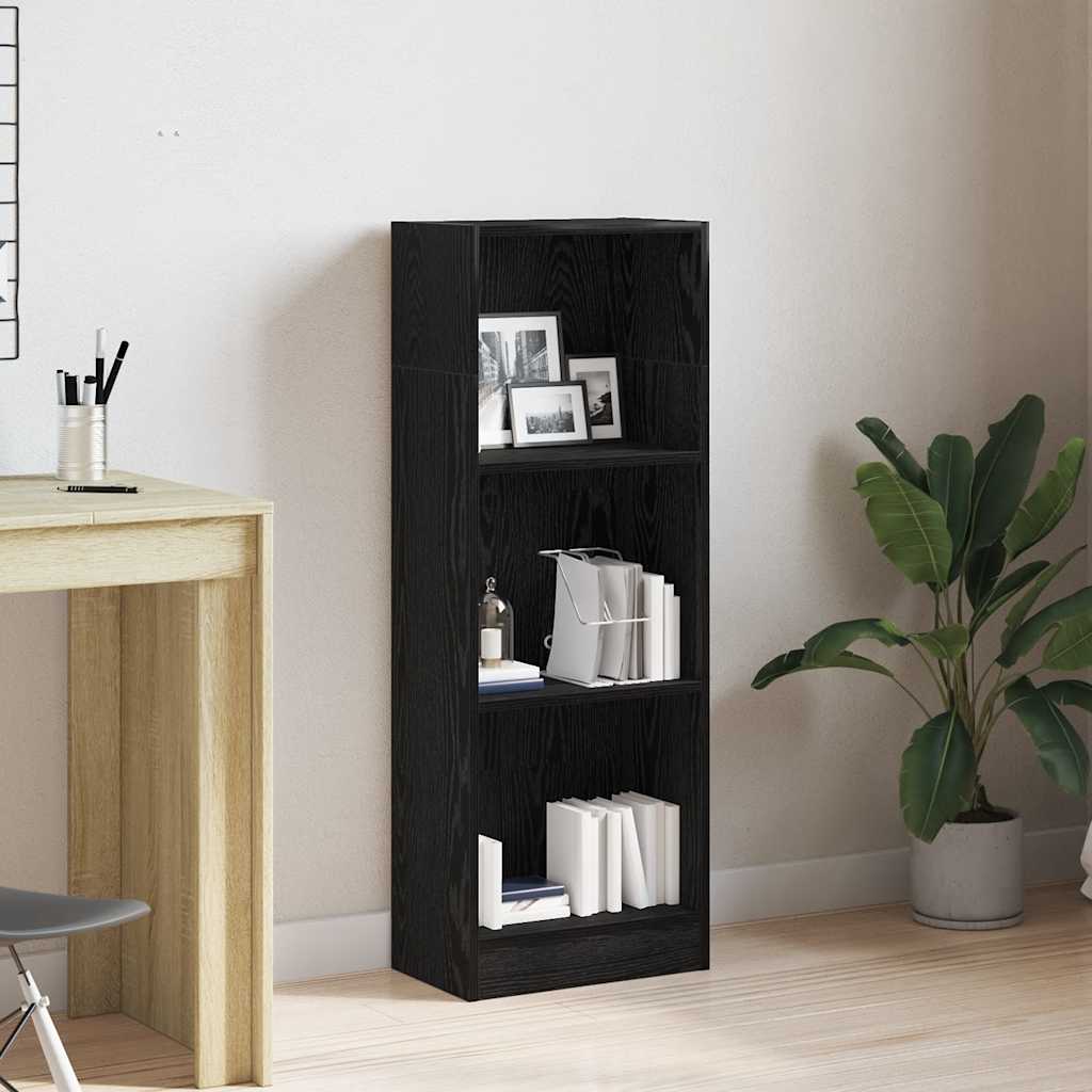 Bookcase Black Oak 40x24x109 cm Engineered Wood - Millennium Furniture