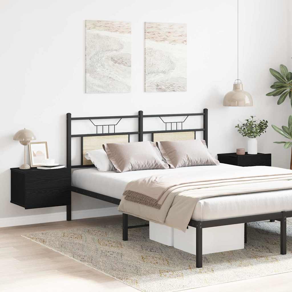 Nightstands 2 Pack Black Oak 40x30x30 cm Engineered Wood - Merlin Deals