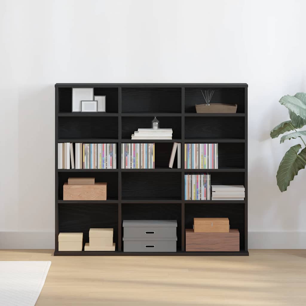 CD Cabinet Black Oak 100x23x89.5 cm Engineered Wood - R and M Furniture