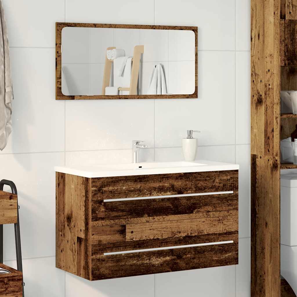 Bathroom Sink Cabinet Old Wood 80x38.5x48 cm Engineered Wood - Sid & Sam