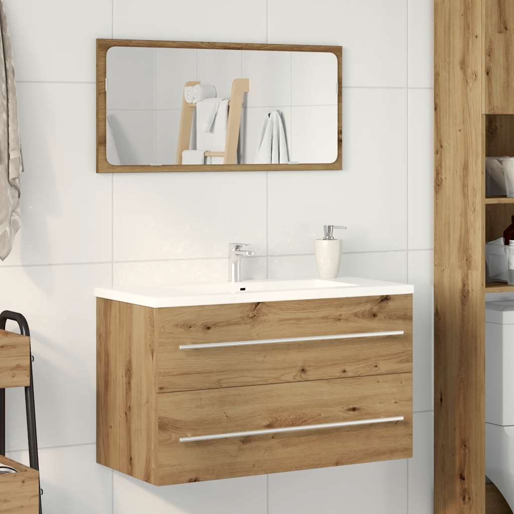 Bathroom Sink Cabinet Artisan Oak 80x38.5x48 cm Engineered Wood - Sid & Sam