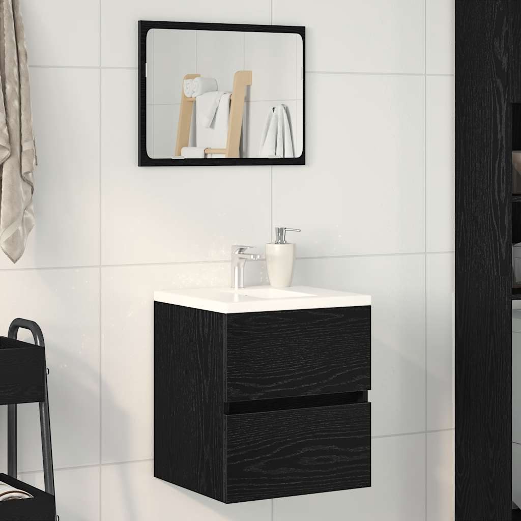 Bathroom Sink Cabinet Black Oak 41x38.5x45 cm Engineered Wood - Style and Chic
