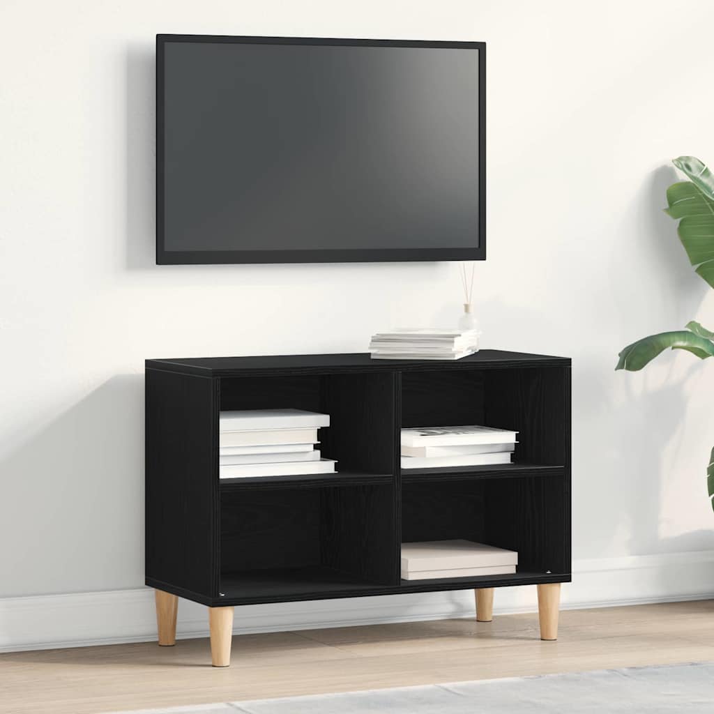 Black Oak TV Cabinet - 69.5x30x50 cm, Made from Engineered Wood - Millennium Furniture