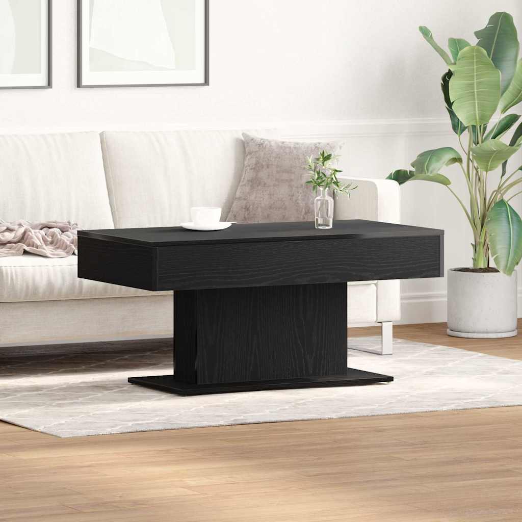 Black Oak Coffee Table - 96x50x45 cm, Made from Engineered Wood - Unbeatable Bargains