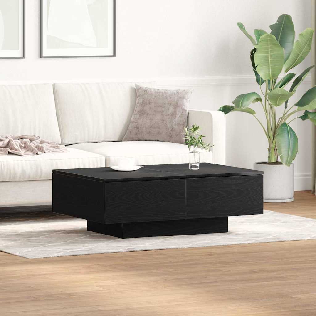 Black Oak Coffee Table - 90x60x31 cm, Made from Engineered Wood - Tyrell & Tyrell