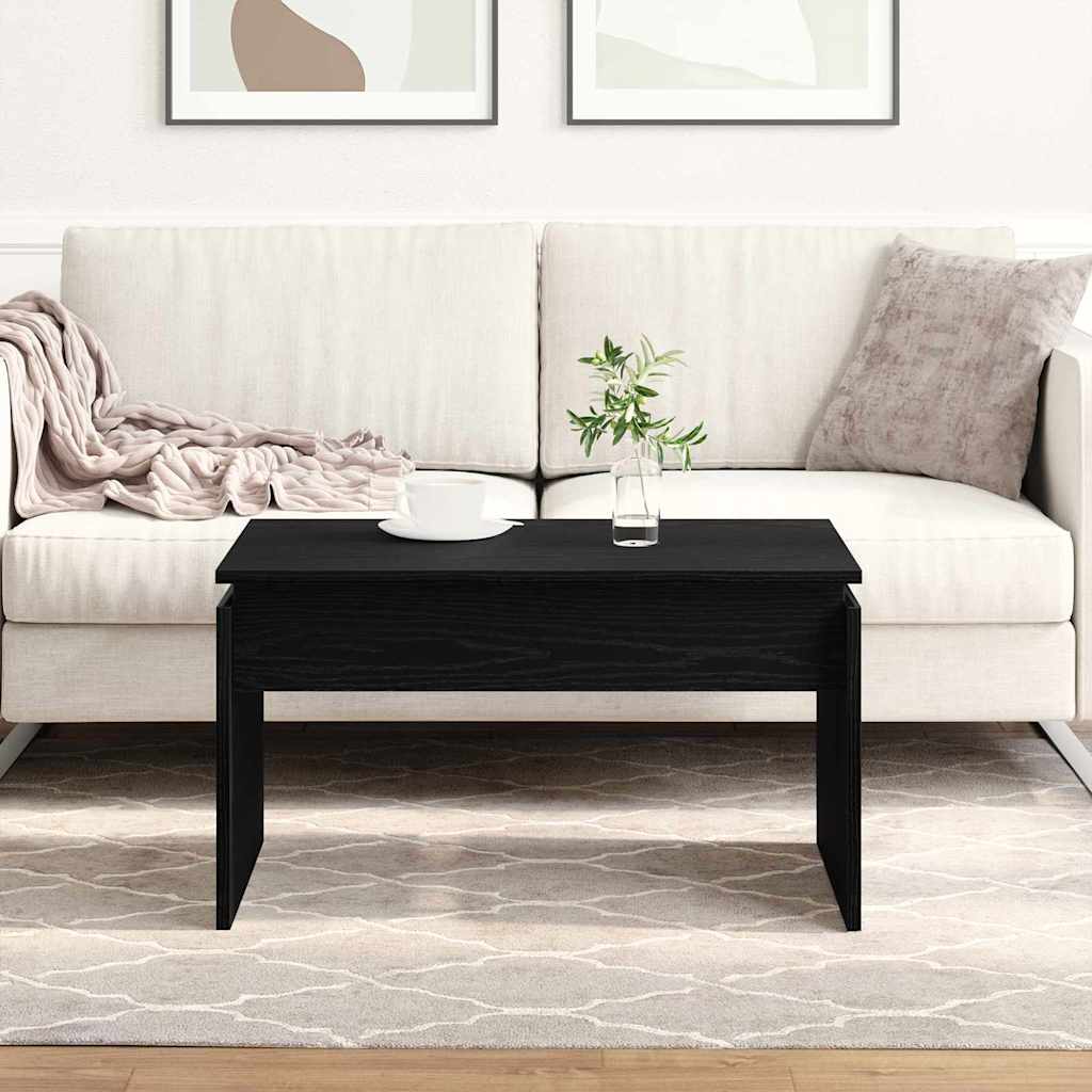 Black Oak Coffee Table 68x38x50 cm Made from Engineered Wood - The Home Maker