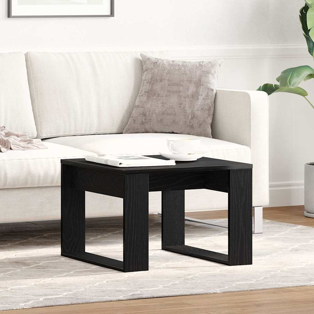 Black Oak Side Table - 50x50x35 cm, Made from Engineered Wood - R and M Furniture