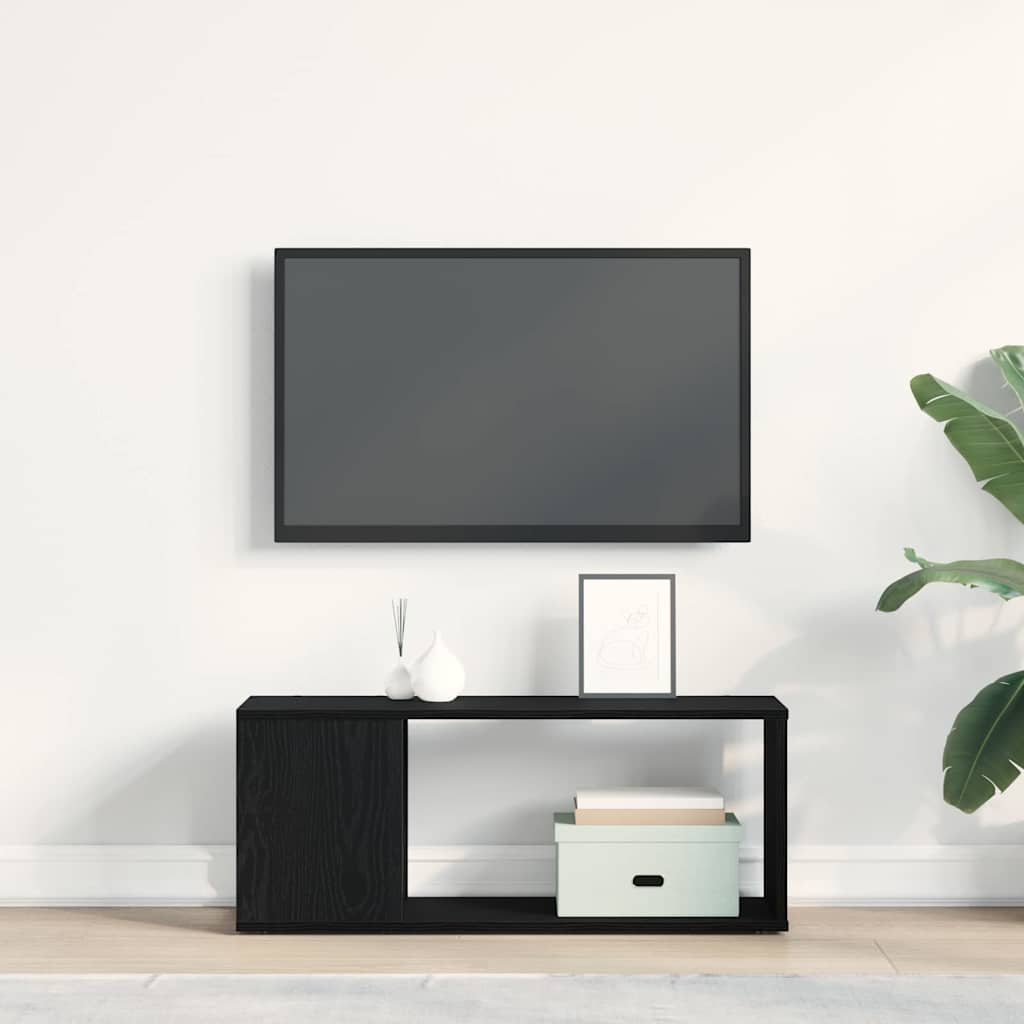 White TV Stand 80x24x32 cm Made from Engineered Wood - The Home Maker
