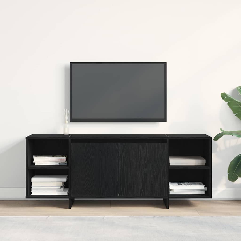 TV Stand - Black Oak - 120x30x40.5 cm - Made of Engineered Wood - Merlin Deals