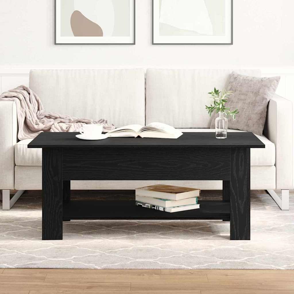 Coffee Table in Black Oak, 102x55x42 cm, Made from Engineered Wood - All Things Good