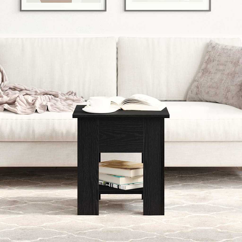Coffee Table Black Oak 40x40x42 cm Engineered Wood - R and M Furniture