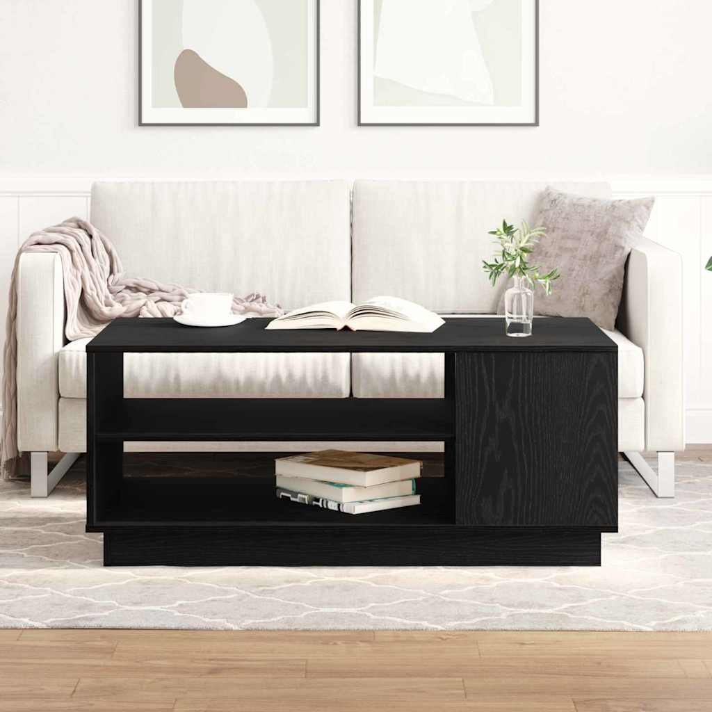 Black Oak Coffee Table 102x55x43 cm Made from Engineered Wood - The Home Maker