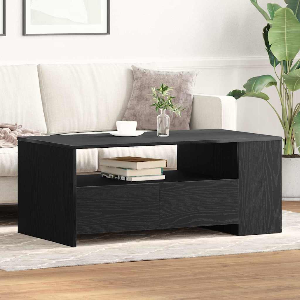Black Oak Coffee Table 102x55x43.5 cm Made from Engineered Wood - Tyrell & Tyrell