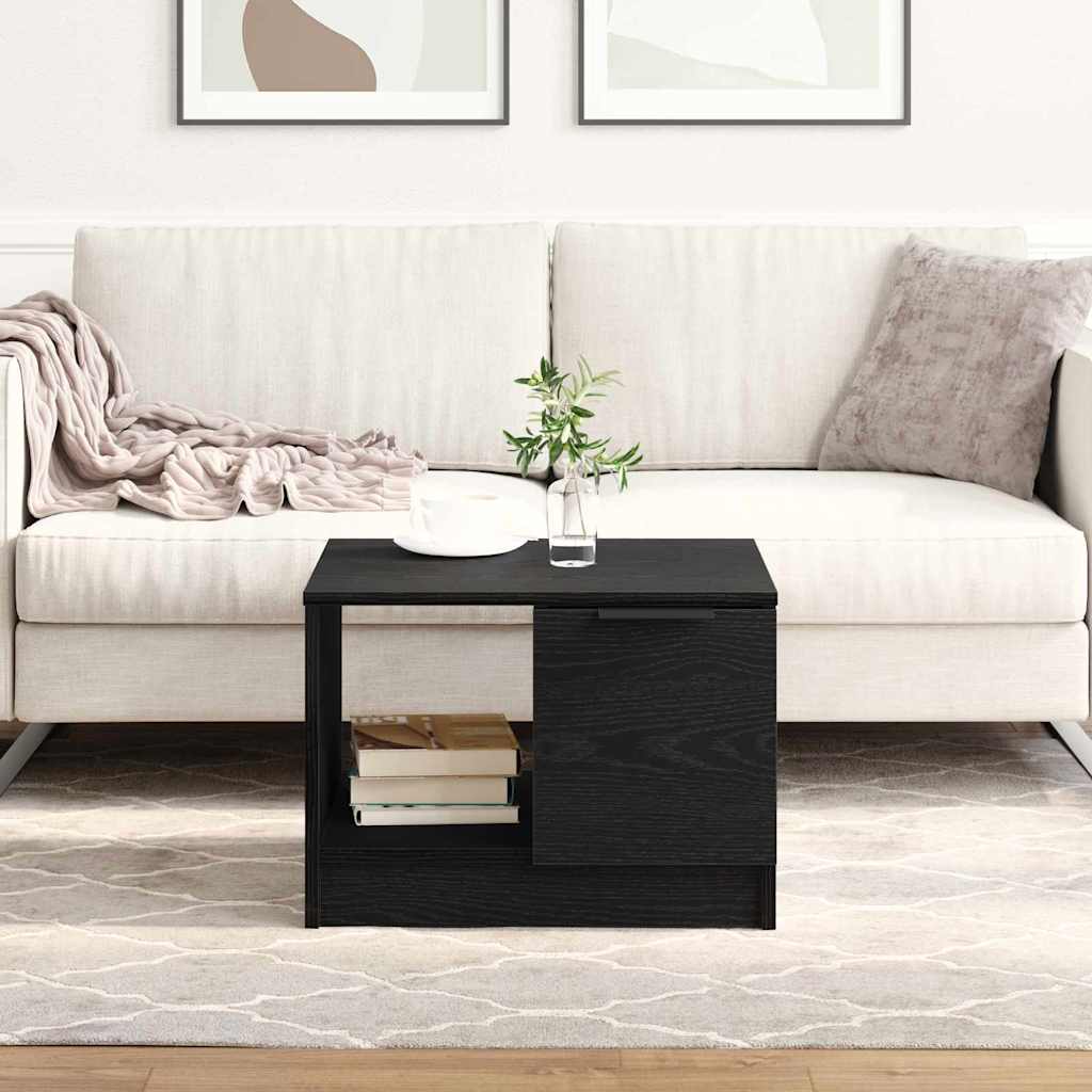 Coffee Table Black Oak 50x50x36 cm Engineered Wood - Casper Homes