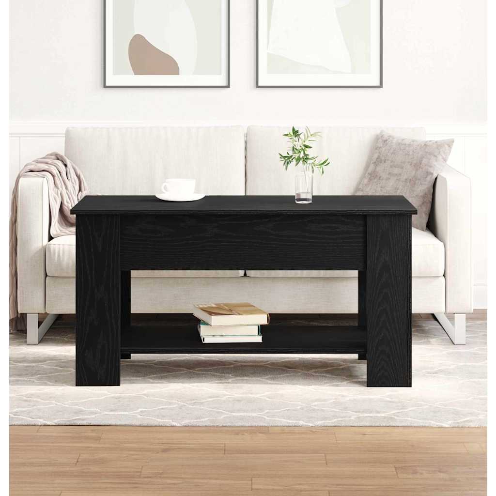 Black Oak Coffee Table - 101x49x52 cm Made from Engineered Wood - Millennium Furniture
