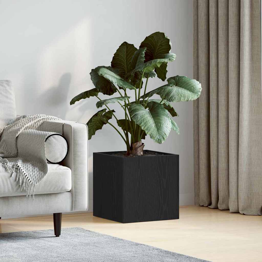 TIPARK Planter Box 40x38.5x40 cm Wooden - Black Oak - Design Hut
