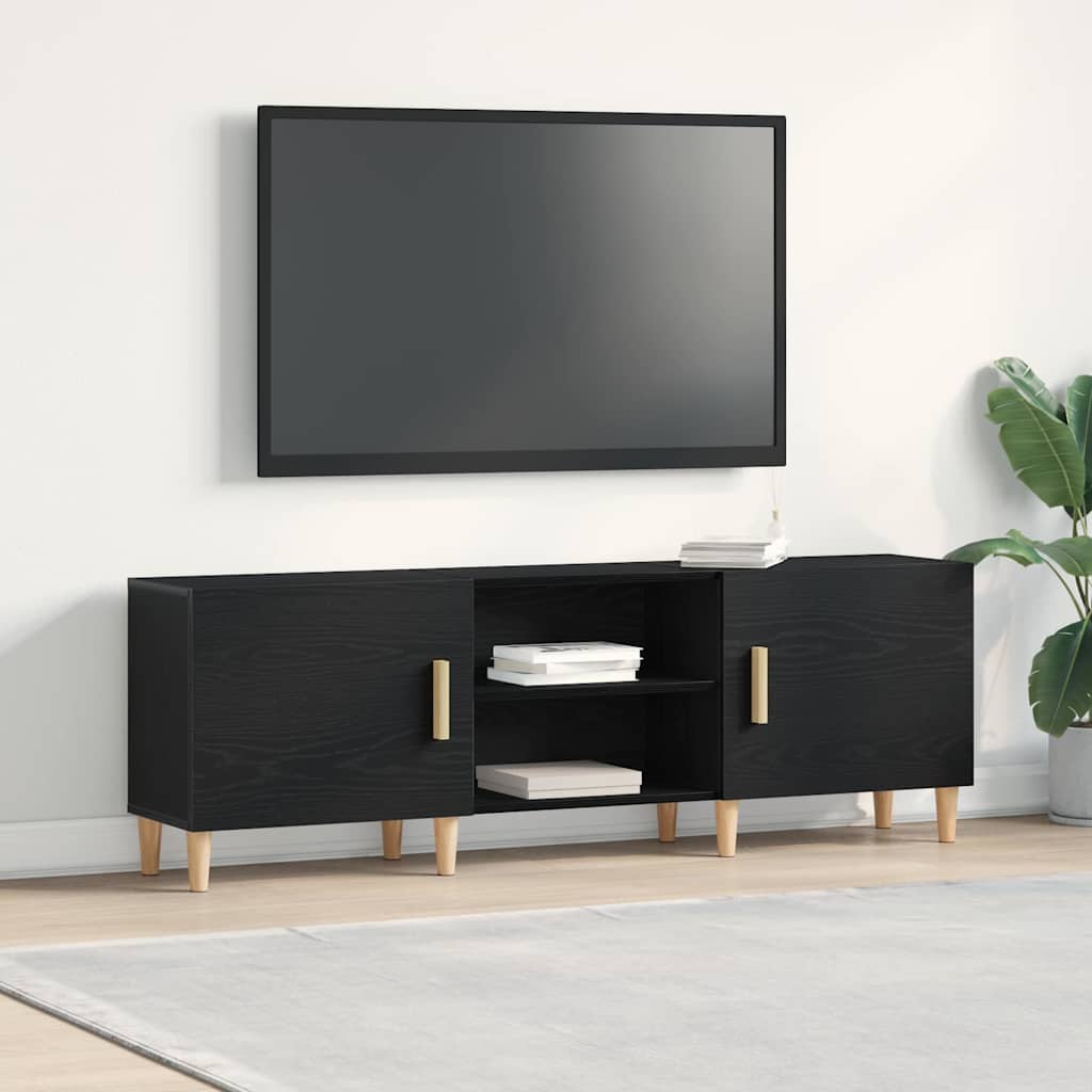 TV Stand - Black Oak, 150x30x50 cm, Made of Engineered Wood - Tyrell & Tyrell