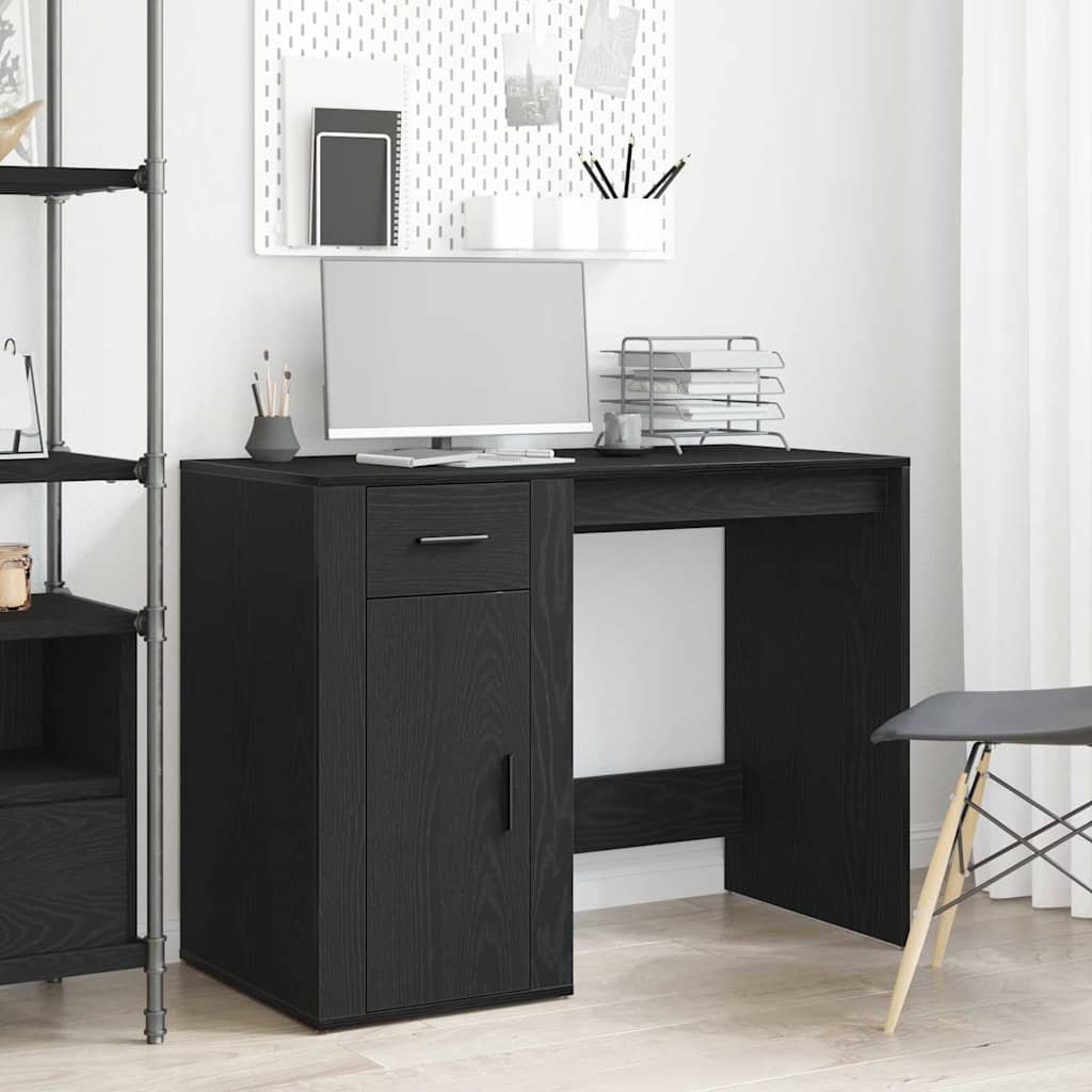 Desk Black Oak 100x49x75 cm Engineered Wood - Casper Homes