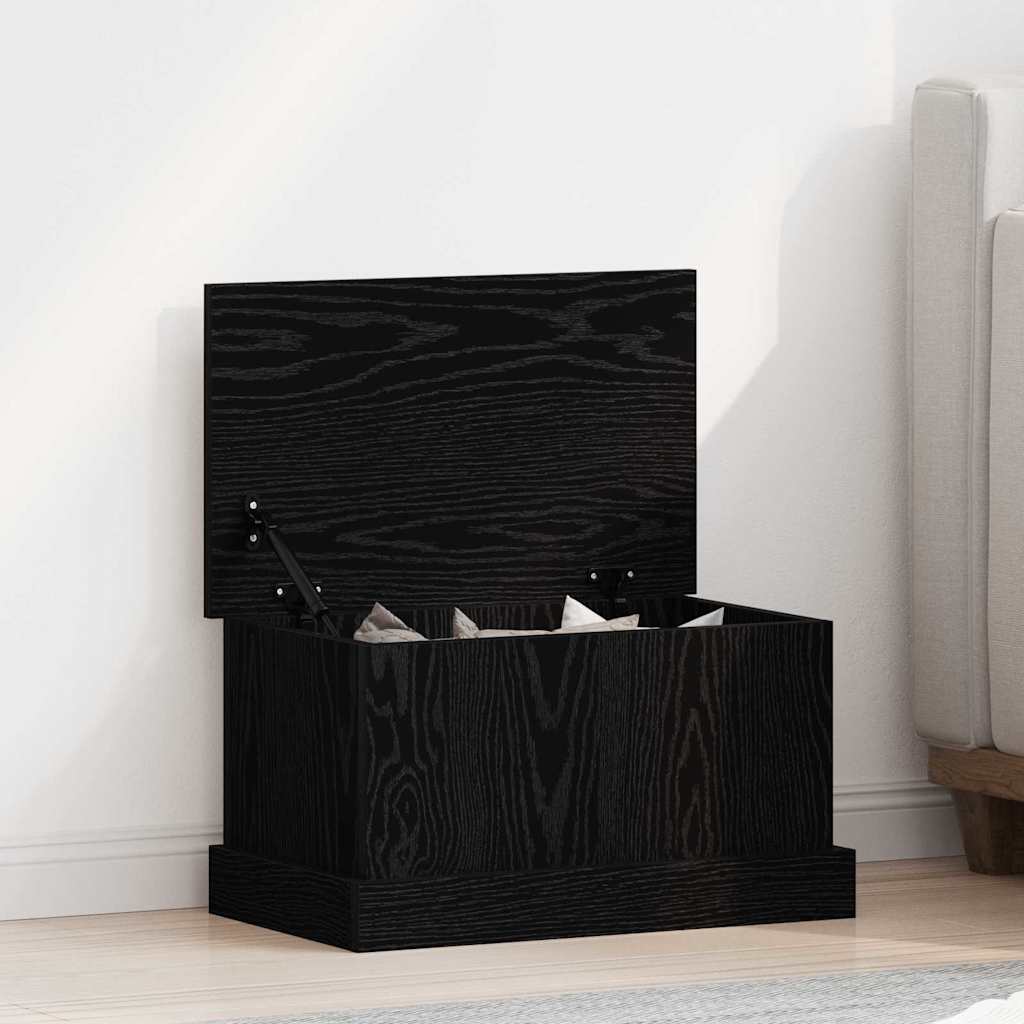 Storage Box Black Oak 50x30x28 cm Engineered Wood - Casper Homes