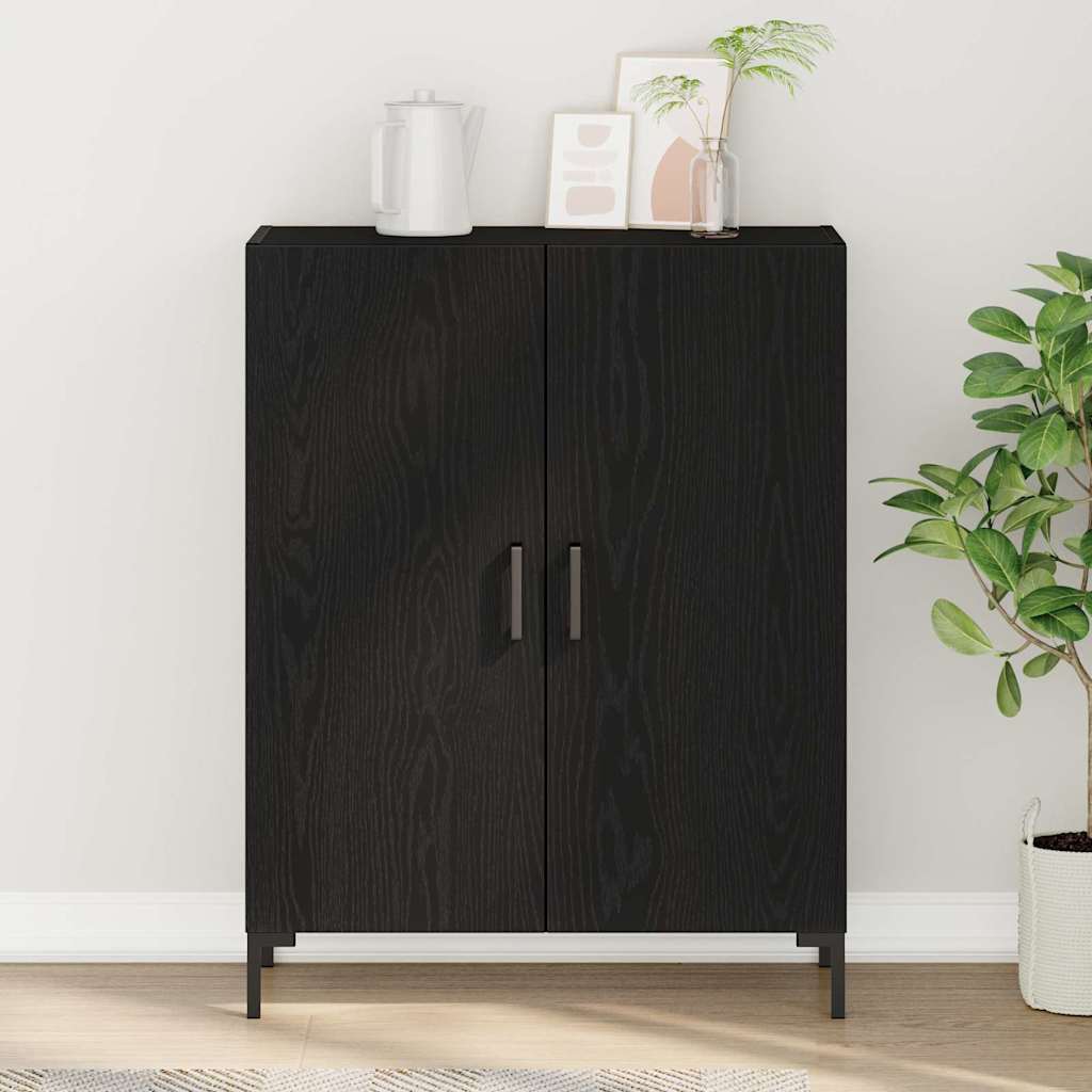 Sideboard Black Oak 69,5x34x90 cm Engineered Wood - Decor Base