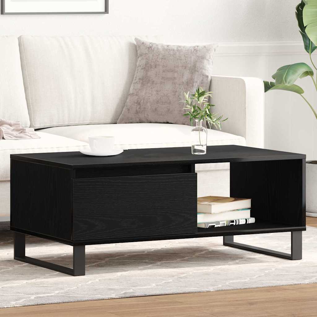 Coffee Table Black Oak 90x50x36,5 cm Engineered Wood - Charlotte Dunes