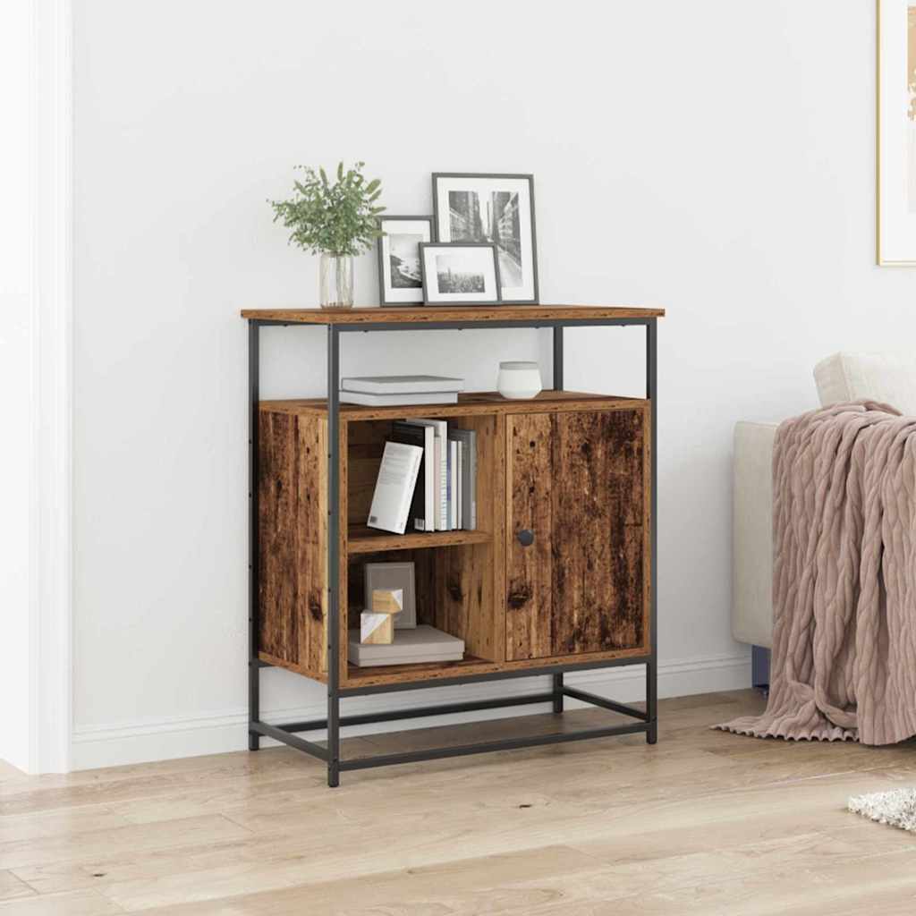 Sideboard Old Wood 69x35x80 cm Engineered Wood and Steel - Direct Imports