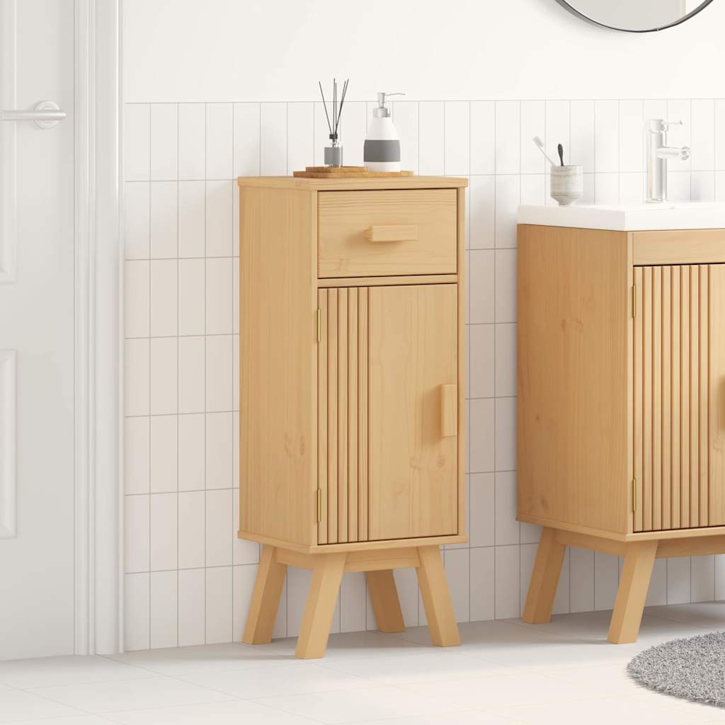Bathroom Storage Cabinet 35x30x90 cm Solid Wood Pine - Design Hut