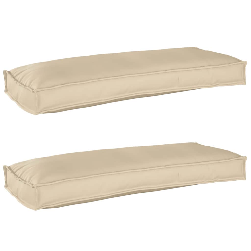 Pallet Cushions for Bench 2 pcs Beige 100x40x8 cm Oxford Fabric - Direct Imports
