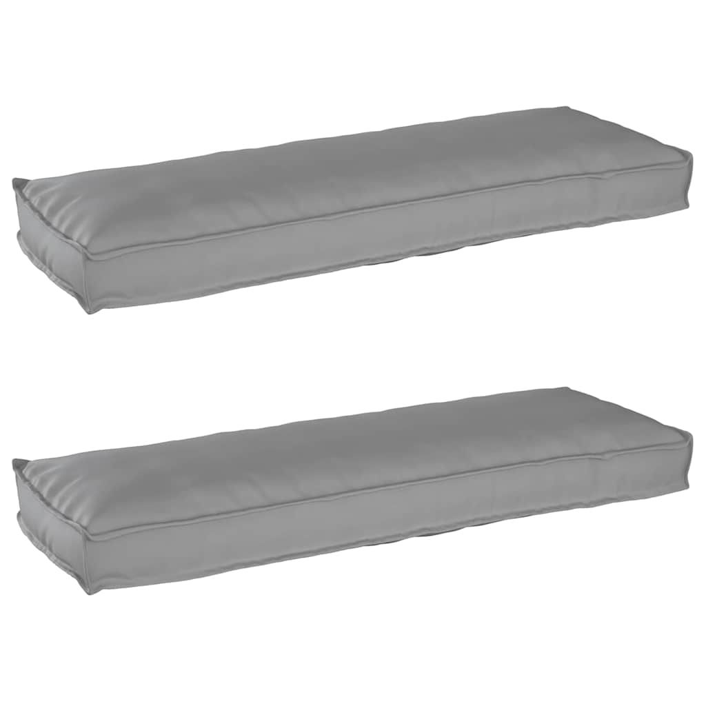 Pallet Cushions for Bench 2 pcs Grey 120x40x8 cm Oxford Fabric - All Things Good
