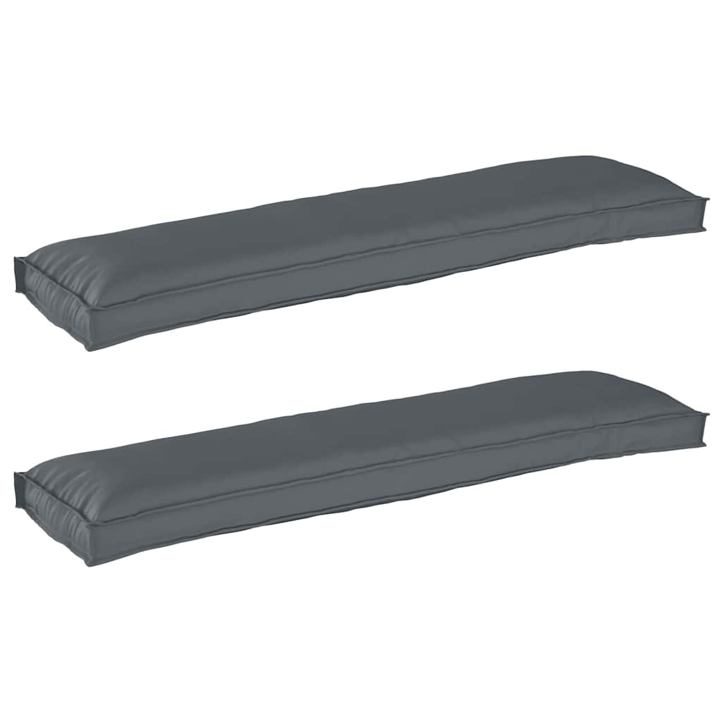 Pallet Cushions for Bench 2 pcs Anthracite 150x40x8 cm Oxford Fabric - Discount Dealers