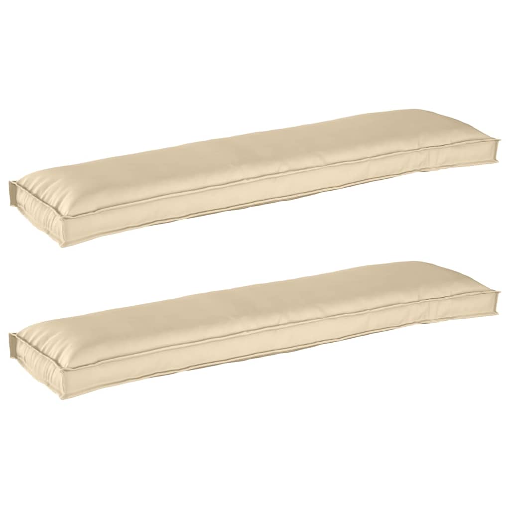 Pallet Cushions for Bench 2 pcs Beige 150x40x8 cm Oxford Fabric - Merlin Deals