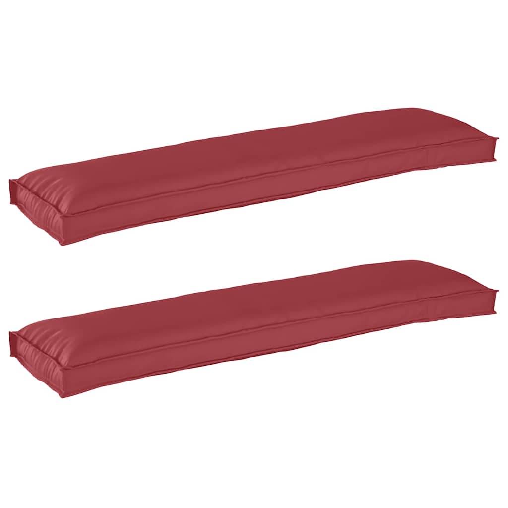Pallet Cushions for Bench 2 pcs Wine Red 150x40x8 cm Oxford Fabric - Merkel Designers
