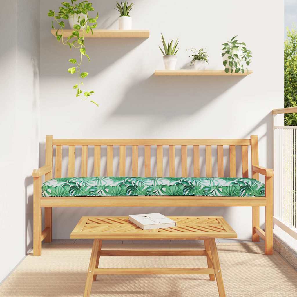 Pallet Cushions for Bench 2 pcs Leaf Pattern 200x40x8 cm Oxford Fabric - Tyrell & Tyrell