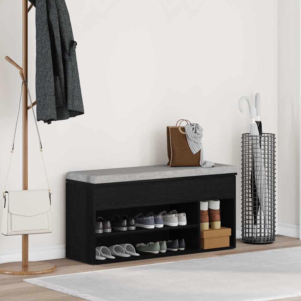LIBERTY Medium Shoe Bench Black Oak - Merkel Designers