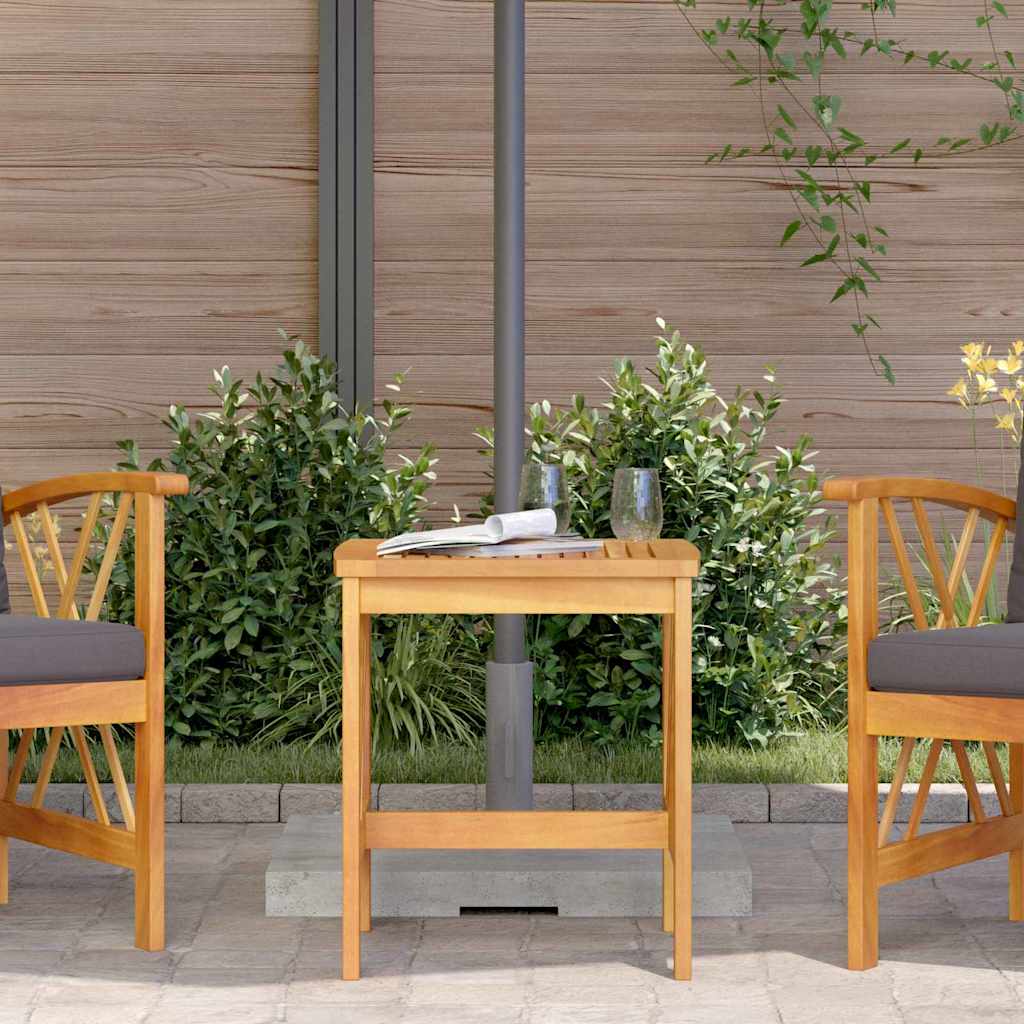 Garden Side Table Brown 45x45x50 cm Solid Acacia Wood - Decor Base