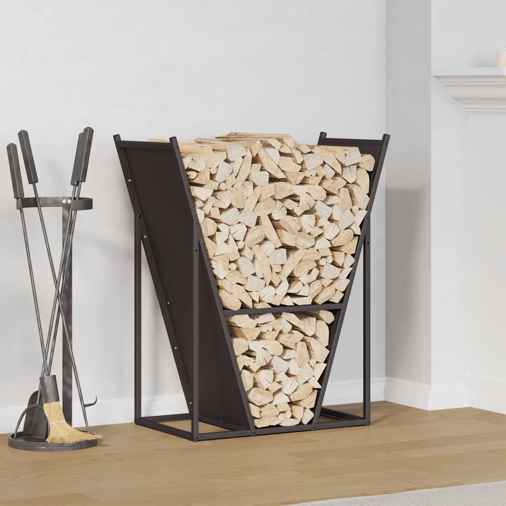 Firewood Rack Black 69.5x35x81 cm Cold-rolled steel - Design Hut